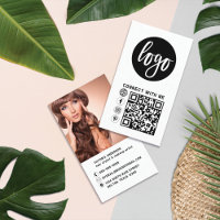 Logo simple Noir Blanc moderne Photo Code QR