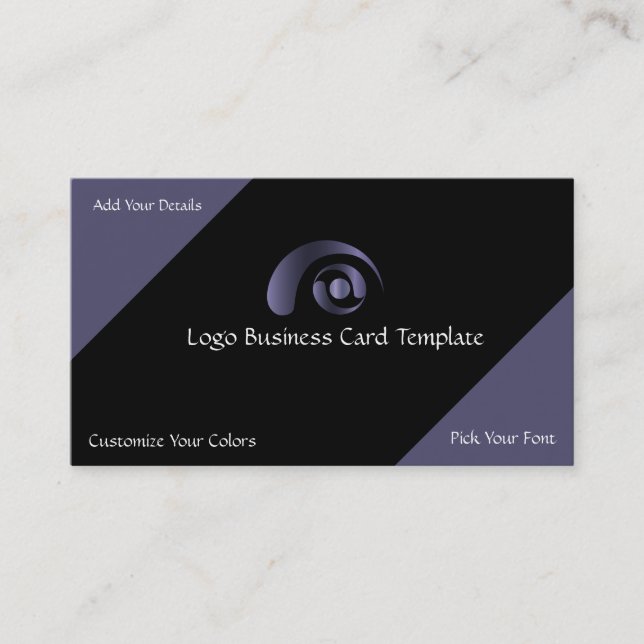Carte De Visite Logo simple violet (Devant)