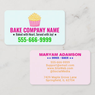 Carte De Visite Logo & Slogan de Boulangerie de Gâteaux Entrepri
