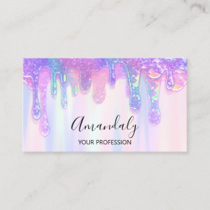 Carte De Visite Logo Soap Holographe Driving Cosmetics Nails rose 