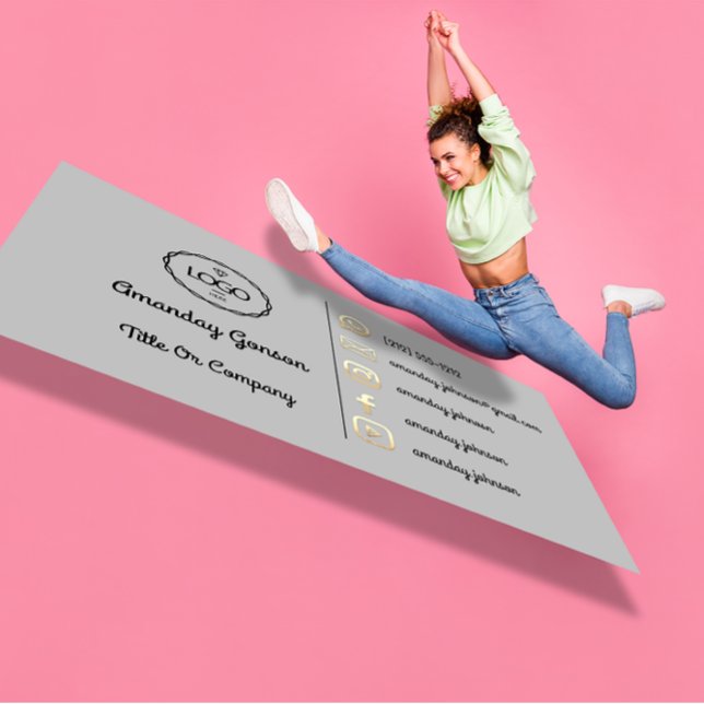 Carte De Visite Logo Social Media Gold QR Code Gold YouTubes (Logo Social Media Gold QR Code Gold YouTubes Business Card)