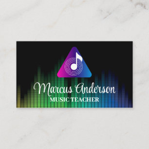 Carte De Visite Logo Sound Note   Graphiques de l'égaliseur de mus