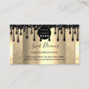 Carte De Visite Logo SPA de goutte de maquillage de cheveux QRCode