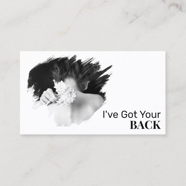 Carte De Visite *~* Logo Spa QR Chiropractor Chiropractor Photo (Devant)