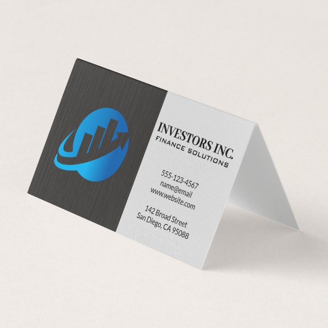 Carte De Visite Logo stock Market Graph | Financière (Devant)