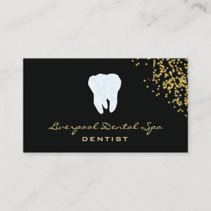 Carte De Visite Logo Studio Dental ​ Dentist Black Parties scintil