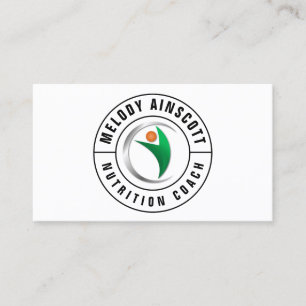 Carte De Visite Logo-Style d'entraîneur de nutrition