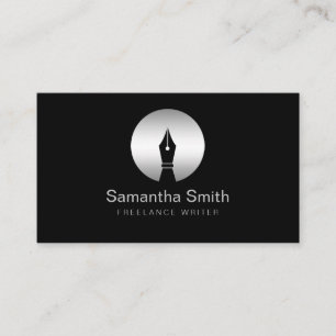 Carte De Visite Logo stylo Écrivain freelance et Écrivain de cal