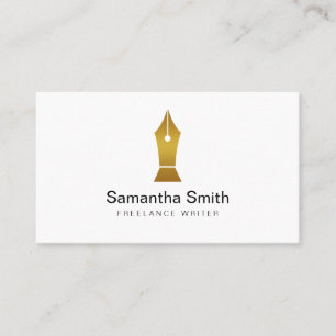 Carte De Visite Logo stylo Écrivain freelance et Écrivain de calli