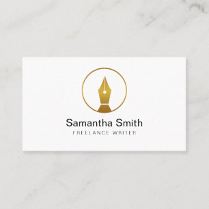Carte De Visite Logo stylo Écrivain freelance et Écrivain de calli