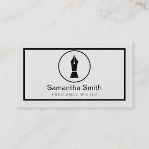 Carte De Visite Logo stylo Écrivain freelance et Écrivain de calli