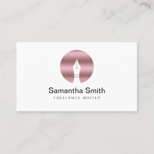 Carte De Visite Logo stylo Écrivain freelance et Écrivain de calli