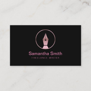 Carte De Visite Logo stylo Écrivain freelance et Écrivain de calli