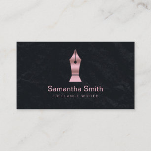Carte De Visite Logo stylo Écrivain freelance et Écrivain de calli