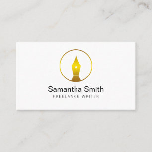 Carte De Visite Logo stylo Écrivain freelance et Écrivain de calli
