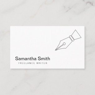 Carte De Visite Logo stylo Écrivain freelance et Écrivain de calli