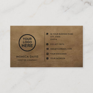 Carte De Visite Logo sur mesure - icônes de médias sociaux minimal