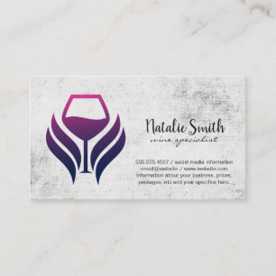 Carte De Visite Logo Tache de Vin   Fond Texturé
