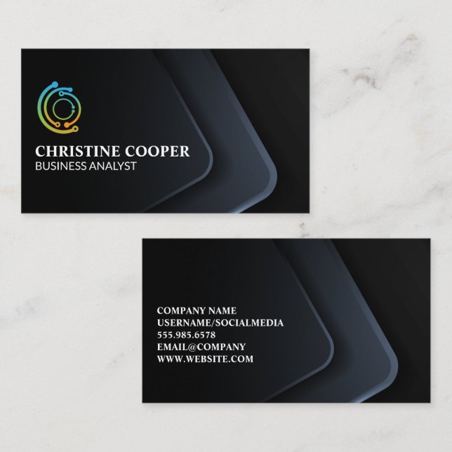 Carte De Visite Logo technique | Entreprise professionnelle (Devant / Derrière)