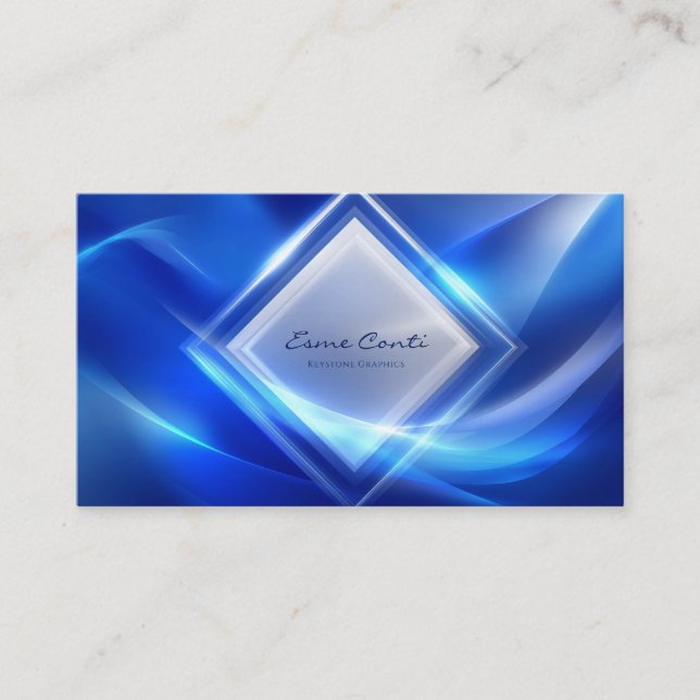 Carte De Visite Logo technologique futuriste lumineux (Devant)