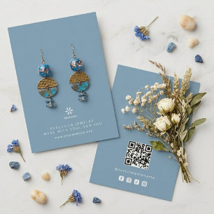 Carte De Visite Logo TMF26 pour présentoir à bijoux bleu poussiére