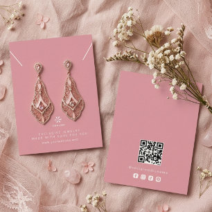 Carte De Visite Logo TMF26 pour présentoir à bijoux rose poussiére