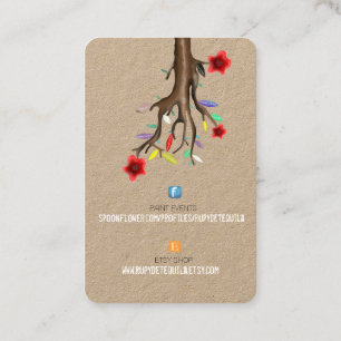 CARTE DE VISITE LOGO TREE FACEBOOK ET ETSY ARTISAN