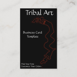 Carte De Visite Logo tribal rouge Art