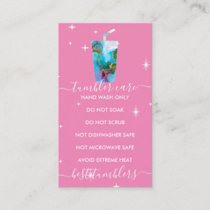 Carte De Visite logo tumbler ombré texture marbre rose soins