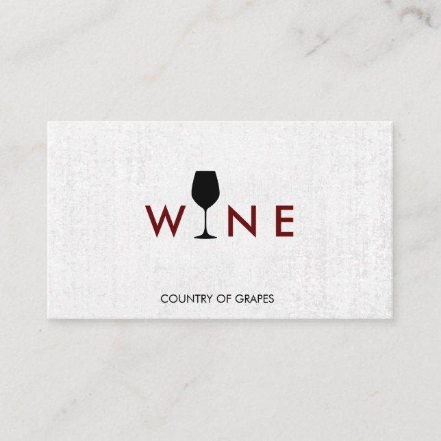 Carte De Visite Logo Verre Vin (Devant)