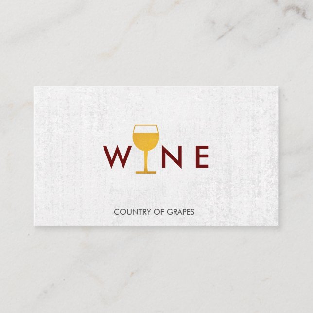 Carte De Visite Logo Verre Vin (Devant)