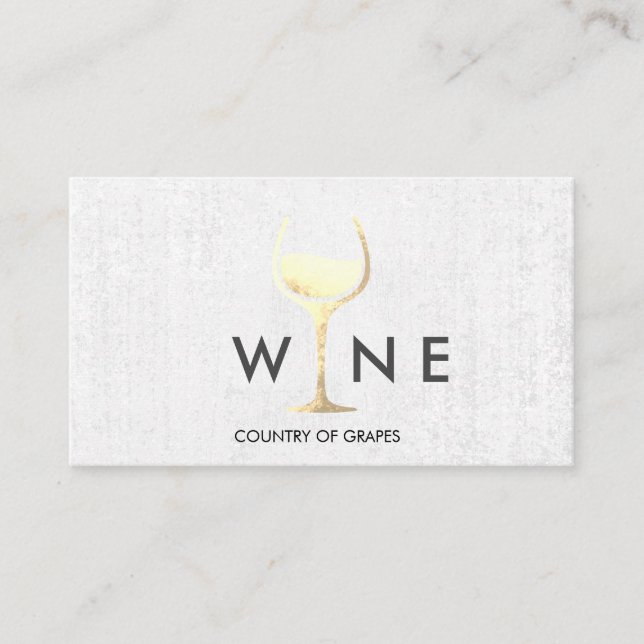 Carte De Visite Logo Verre Vin | Vignoble (Devant)
