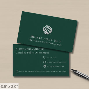 Carte De Visite Logo vert simple et moderne
