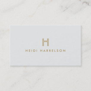 Carte De Visite LOGO vintage MONOGRAMME INITIAL EN OR MODERNE ET G