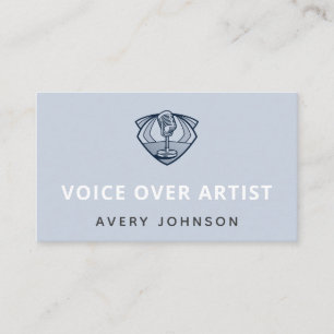Carte De Visite Logo voix moderne sur artiste acteur microphone