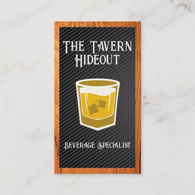 Carte De Visite Logo Whisky Glass | Barre (Devant)