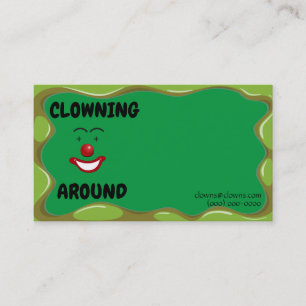 Carte De Visite Logos Clown Entertainers