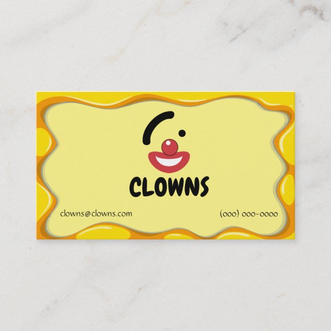 Carte De Visite Logos de cirque clown (Devant)