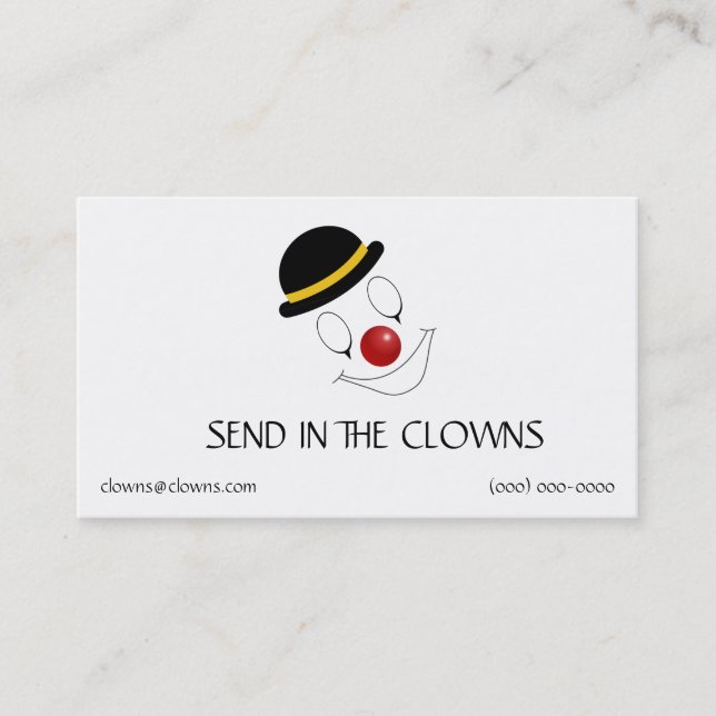 Carte De Visite Logos de clown de comiques (Devant)