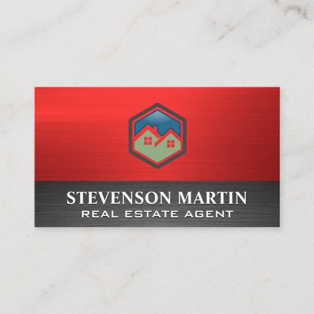 Carte De Visite Logos de la maison | Logo immobilier (Devant)