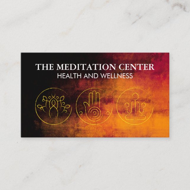 Carte De Visite Logos de méditation yoga (Devant)