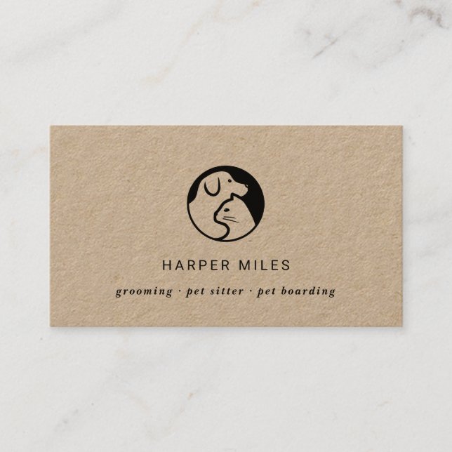 Carte De Visite logotype chat et chien (Devant)