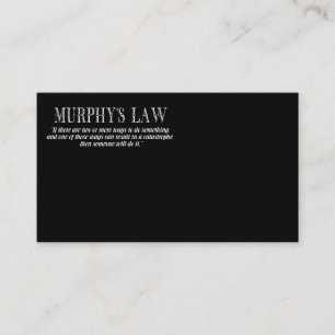 Carte De Visite Loi de Murphy