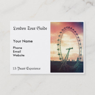 Carte De Visite London Eye au lever du soleil