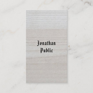 Carte De Visite Look bois Modèle manuscrit Luxe Premium épais