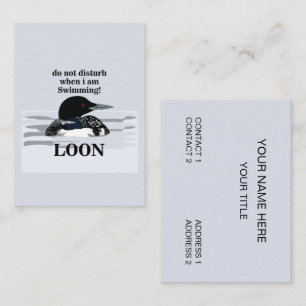 Carte De Visite Loon Common Loon Bird Lake