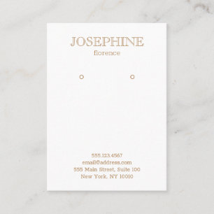 Carte De Visite L'or et l'écriture blanche chic