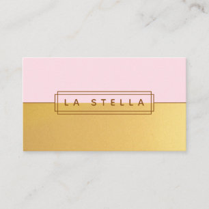 Carte De Visite L'or minimal et le rose ont dédoublé la ligne