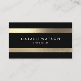 Carte De Visite L'or rugueux chic de FAUX barre 2 élégants