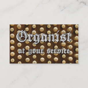 Carte De Visite L'organiste à votre entreprise de services carde